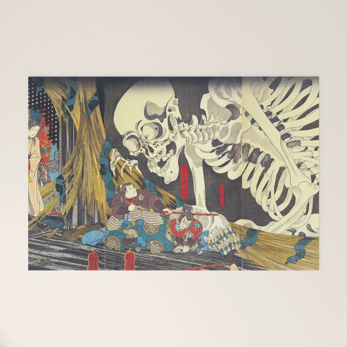Takiyasha the Witch and the Skeleton Specter- Utagawa Kuniyoshi Welcome Mat Gallery Image 1
