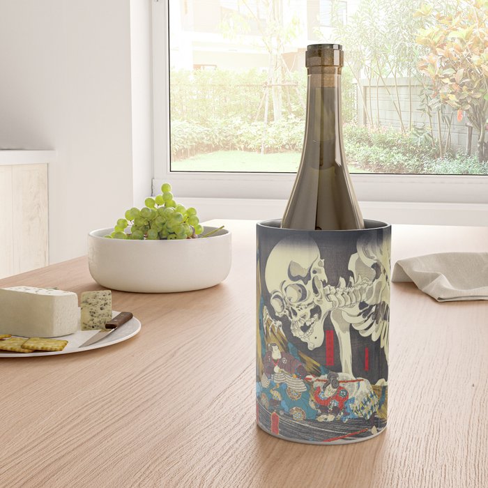 Takiyasha the Witch and the Skeleton Specter- Utagawa Kuniyoshi Wine Chiller Gallery Image 4