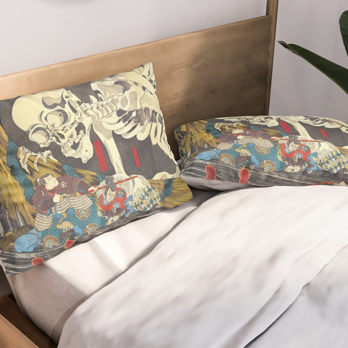 Takiyasha the Witch and the Skeleton Specter- Utagawa Kuniyoshi Pillow Sham Gallery Image 2