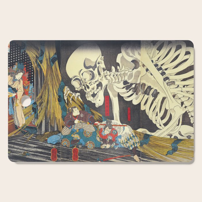Takiyasha the Witch and the Skeleton Specter- Utagawa Kuniyoshi Cutting Board Gallery Image 1