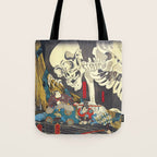 Takiyasha the Witch and the Skeleton Specter- Utagawa Kuniyoshi Tote Bag Gallery Image 1