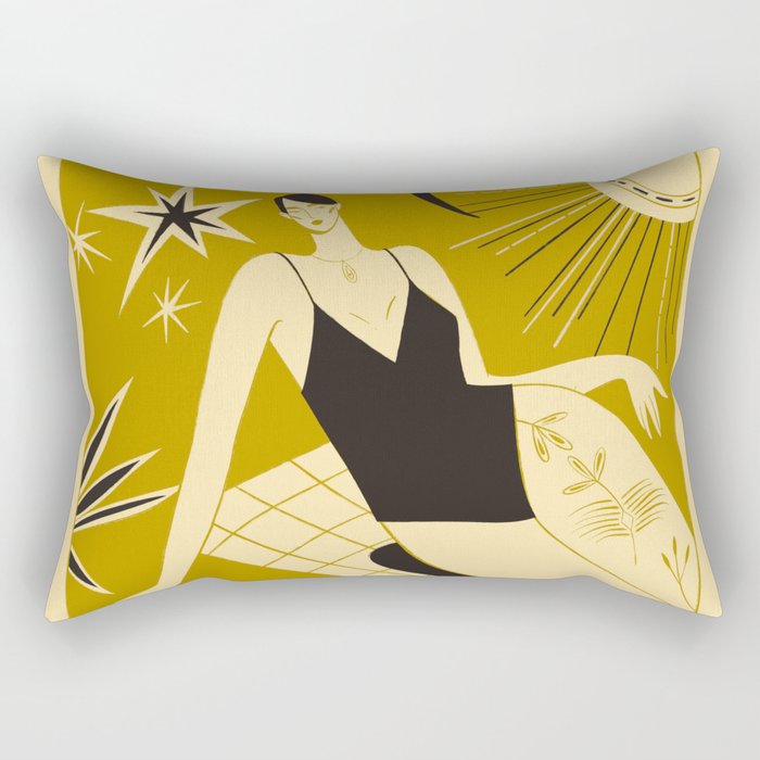 woman in swimsuit Rectangular Pillow Gallery Image 2
