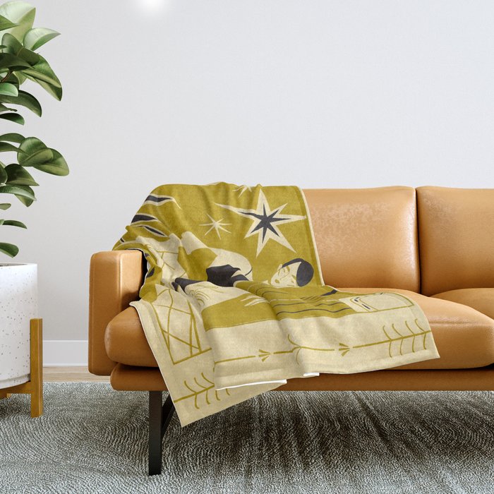 woman in swimsuit Throw Blanket Gallery Image 1