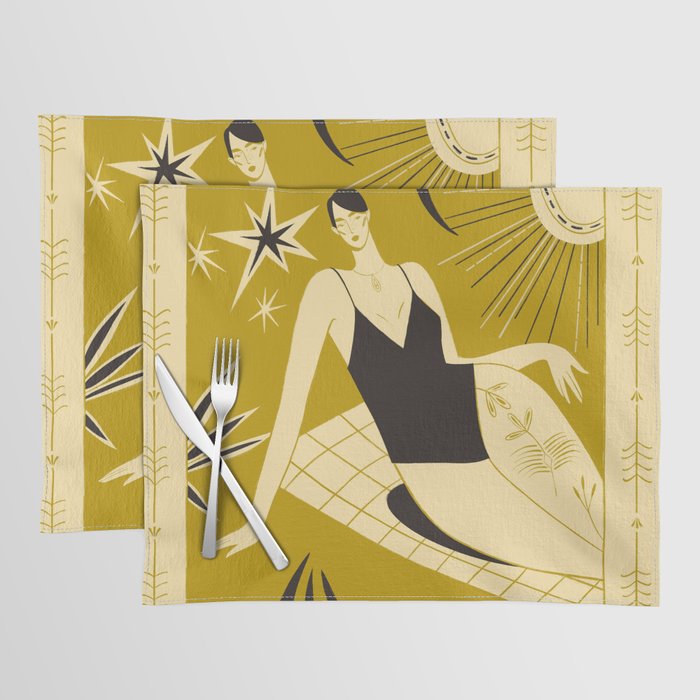 woman in swimsuit Placemat Gallery Image 1