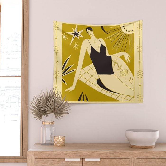 woman in swimsuit Wall Tapestry Gallery Image 2