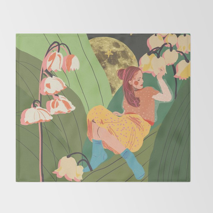 Lily of the Valley Throw Blanket Gallery Image 2