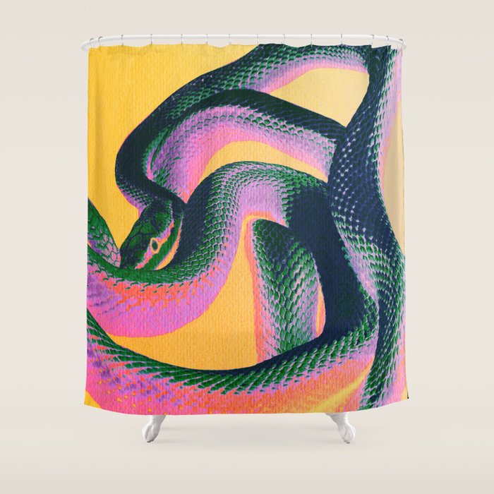 Colorful Snake Shower Curtain Gallery Image 1