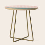 N28 - Anthropologie Traditional Moroccan Style Pink Texture Side Table Gallery Image 1