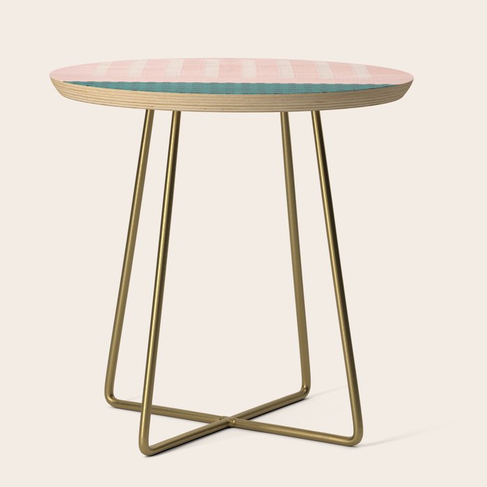 N28 - Anthropologie Traditional Moroccan Style Pink Texture Side Table Gallery Image 1