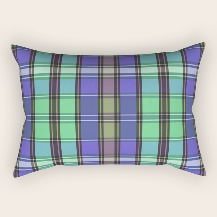 Fusion Colorful Toned Grids B Rectangular Pillow Gallery Image 2