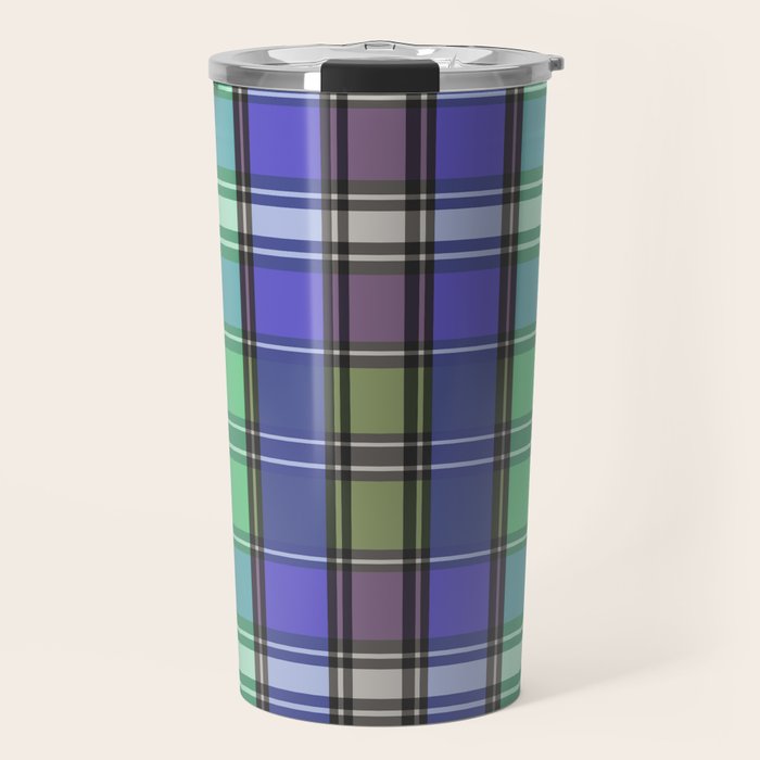 Fusion Colorful Toned Grids B Travel Mug Gallery Image 1