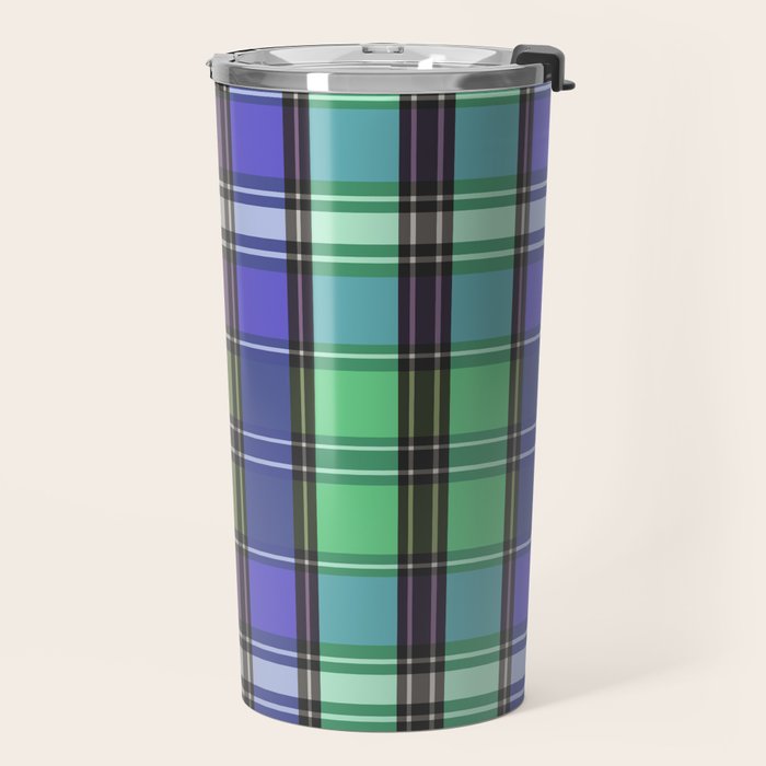 Fusion Colorful Toned Grids B Travel Mug Gallery Image 2