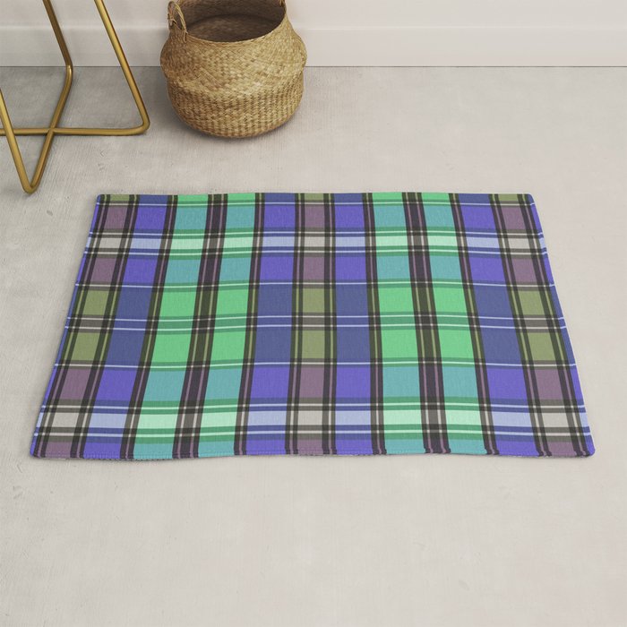 Fusion Colorful Toned Grids B Rug Gallery Image 1