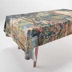 Antique 18th Century Allegory of Spring French Tapestry Tablecloth Gallery Image 1