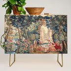 Antique 18th Century Allegory of Spring French Tapestry Credenza Gallery Image 1