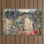 Antique 18th Century Allegory of Spring French Tapestry Outdoor Rug Gallery Image 1