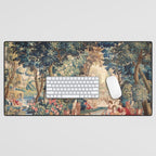 Antique 18th Century Allegory of Spring French Tapestry Desk Mat Gallery Image 1
