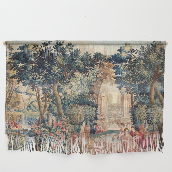 Antique 18th Century Allegory of Spring French Tapestry Wall Hanging Gallery Image 1