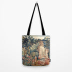 Antique 18th Century Allegory of Spring French Tapestry Tote Bag Gallery Image 2