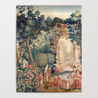 Antique 18th Century Allegory of Spring French Tapestry Poster Gallery Image 4