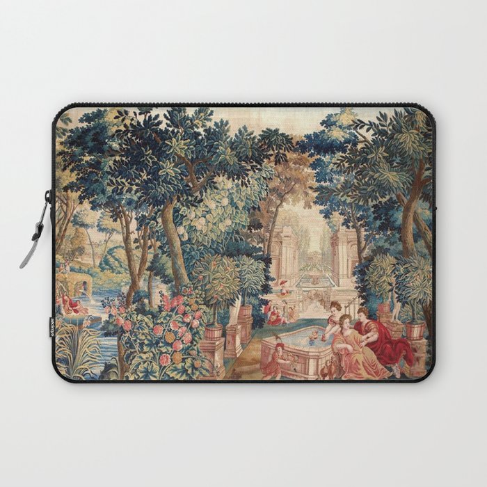 Antique 18th Century Allegory of Spring French Tapestry Laptop Sleeve Gallery Image 1