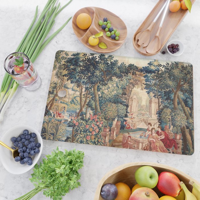 Antique 18th Century Allegory of Spring French Tapestry Cutting Board Gallery Image 2