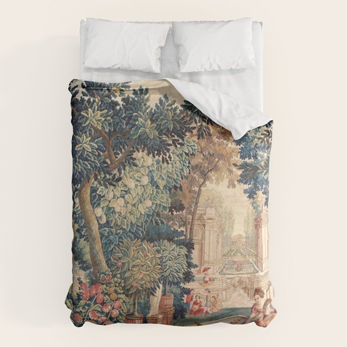 Antique 18th Century Allegory of Spring French Tapestry Duvet Cover Gallery Image 6