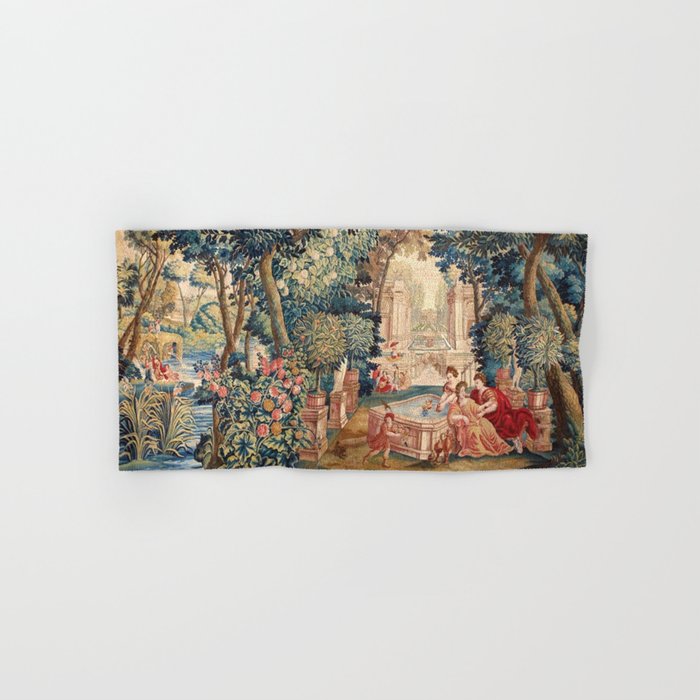 Antique 18th Century Allegory of Spring French Tapestry Bath Towel Gallery Image 1