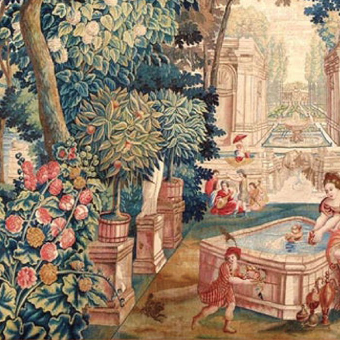 Antique 18th Century Allegory of Spring French Tapestry Coffee Mug Gallery Image 2