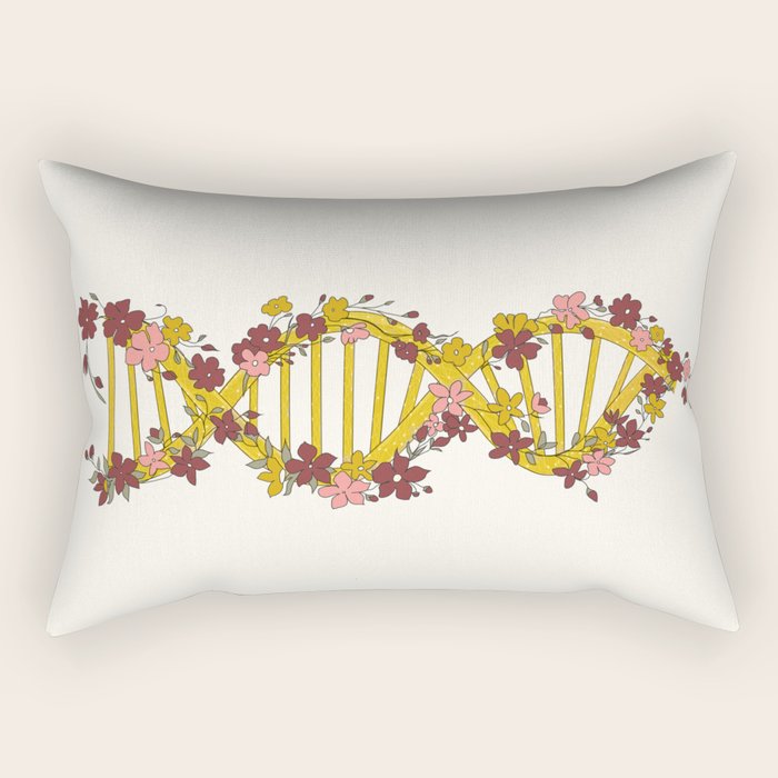 Floral DNA Rectangular Pillow Gallery Image 1