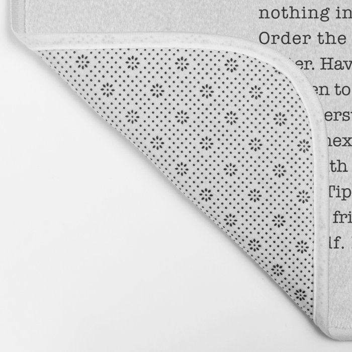Eat at a local restaurant tonight, Anthony Bourdain Quote Bath Mat Gallery Image 2