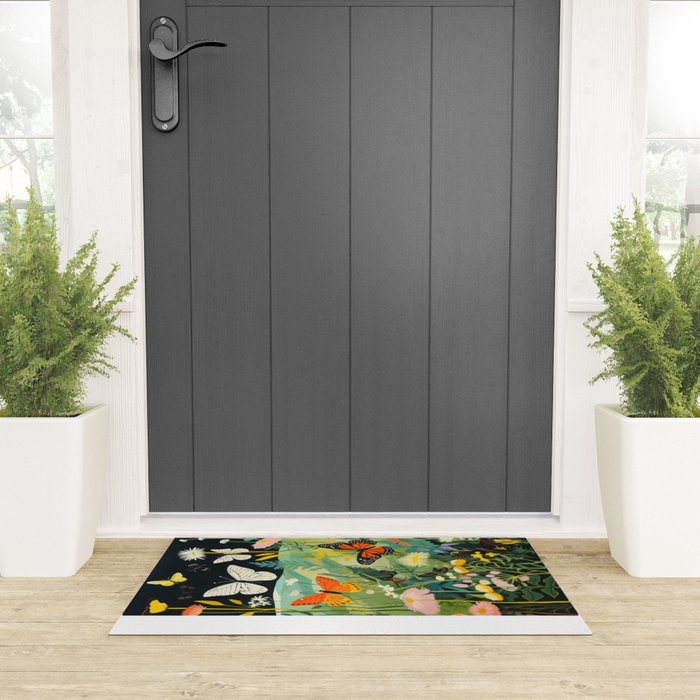 Butterfly Rolling Hills Paradise Welcome Mat Gallery Image 3