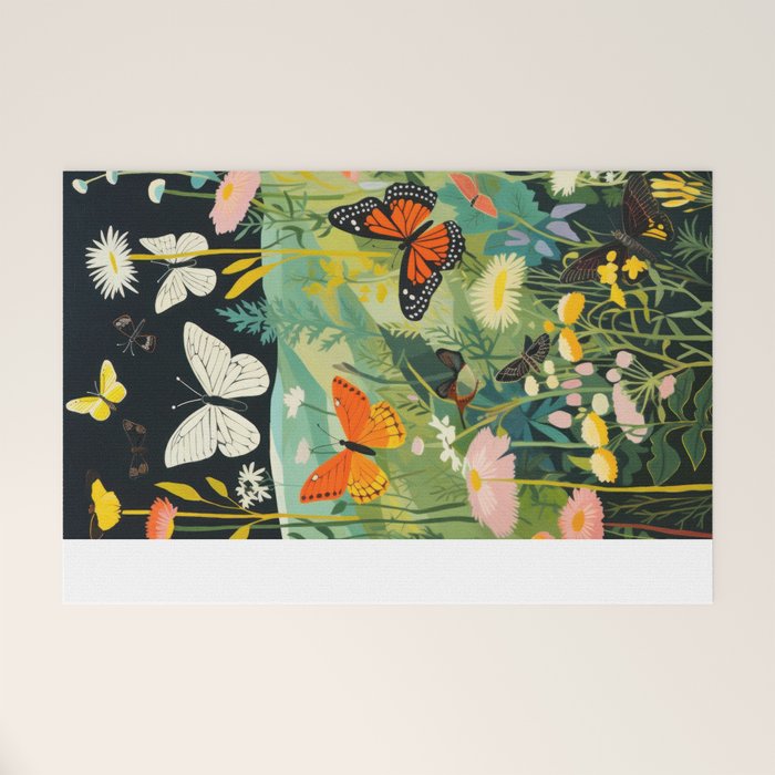 Butterfly Rolling Hills Paradise Welcome Mat Gallery Image 1