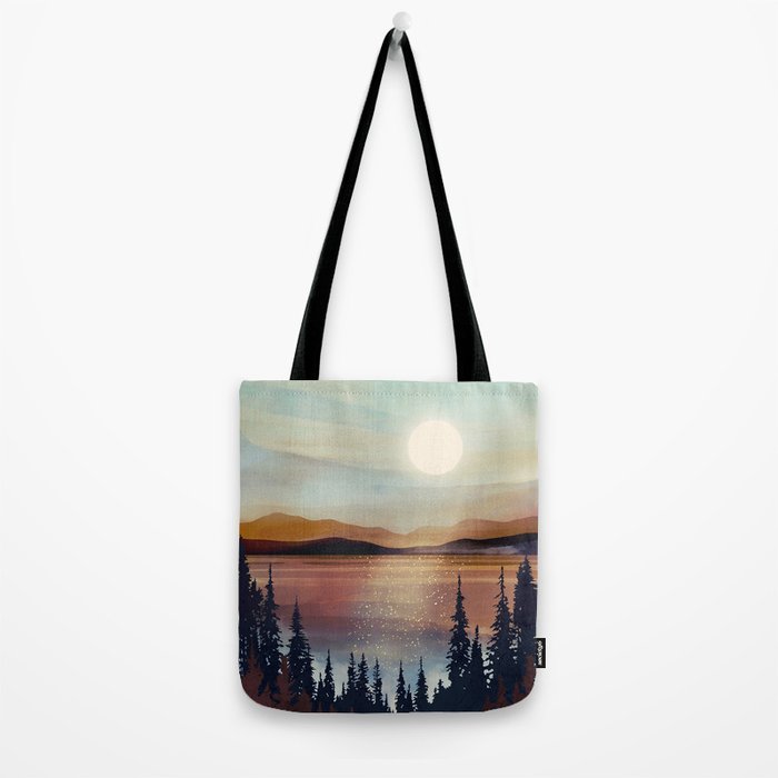 Summer Lake Sunset Tote Bag Gallery Image 2