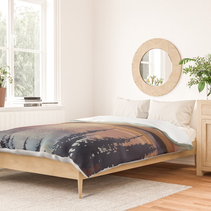 Summer Lake Sunset Duvet Cover Gallery Image 2