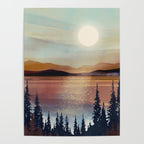 Summer Lake Sunset Poster Gallery Image 4