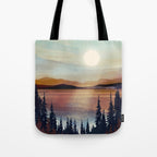 Summer Lake Sunset Tote Bag Gallery Image 1