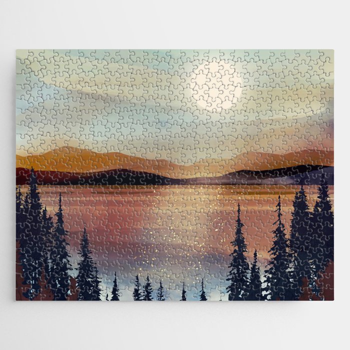 Summer Lake Sunset Jigsaw Puzzle Gallery Image 1