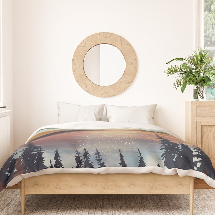 Summer Lake Sunset Duvet Cover Gallery Image 3