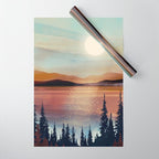 Summer Lake Sunset Wrapping Paper Gallery Image 1