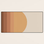 Minimal Retro Sunset Sunrise - Neutral Desert Orange Desk Mat Gallery Image 3