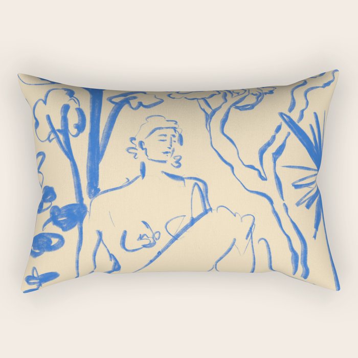 MYSTICAL FOREST BLUE Rectangular Pillow Gallery Image 2