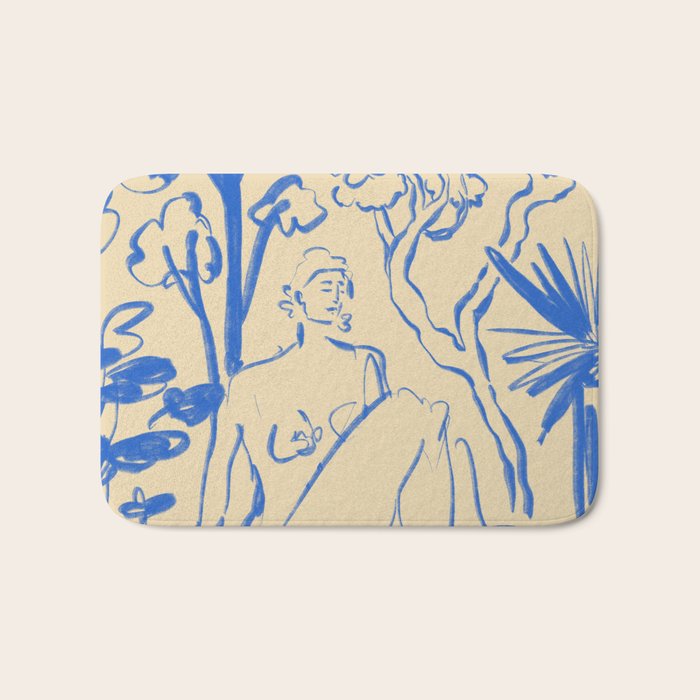 MYSTICAL FOREST BLUE Bath Mat Gallery Image 1