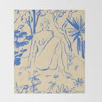 MYSTICAL FOREST BLUE Throw Blanket Gallery Image 2