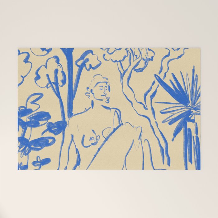 MYSTICAL FOREST BLUE Welcome Mat Gallery Image 1
