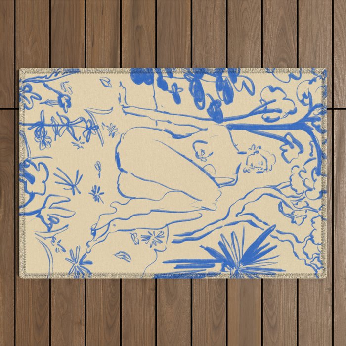 MYSTICAL FOREST BLUE Outdoor Rug Gallery Image 1