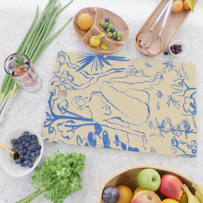 MYSTICAL FOREST BLUE Cutting Board Gallery Image 2