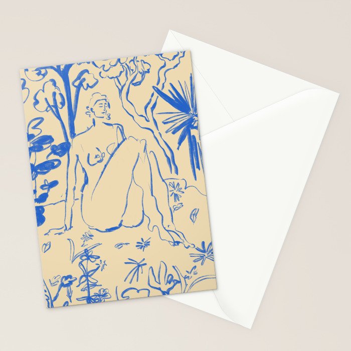 MYSTICAL FOREST BLUE Stationery Card Gallery Image 2