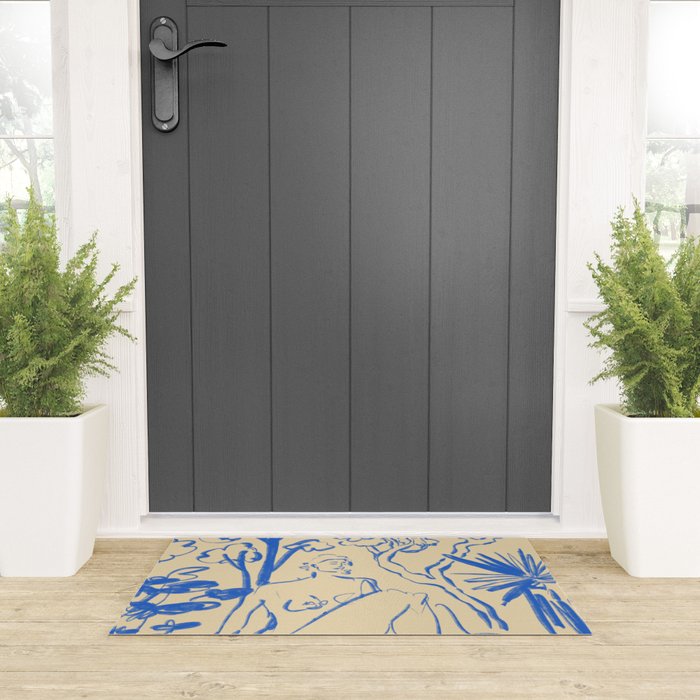 MYSTICAL FOREST BLUE Welcome Mat Gallery Image 3