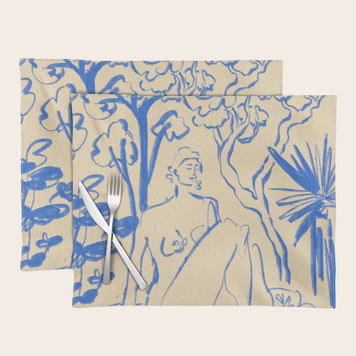 MYSTICAL FOREST BLUE Placemat Gallery Image 1